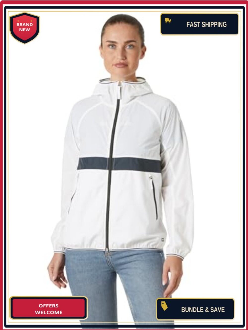 Women's Windbreaker Jacket Lightweight Water Repellent